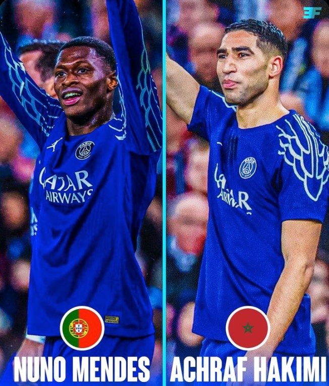 阿什拉夫&amp;努诺-门德斯本赛季联赛10项数据对比：前者7项占优